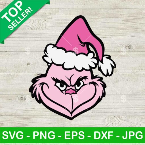 Pink Grinch Christmas SVG