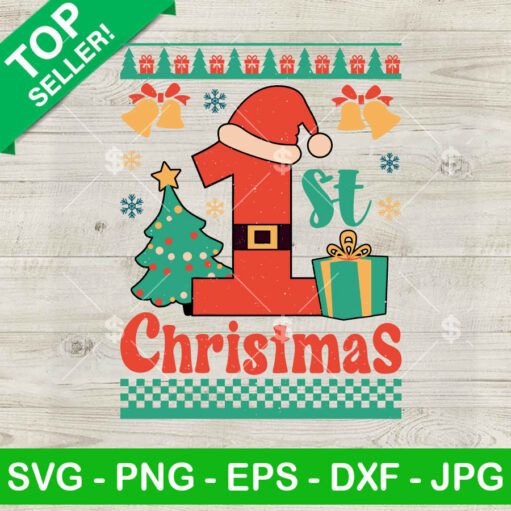 1St Christmas Ugly Sweater Svg