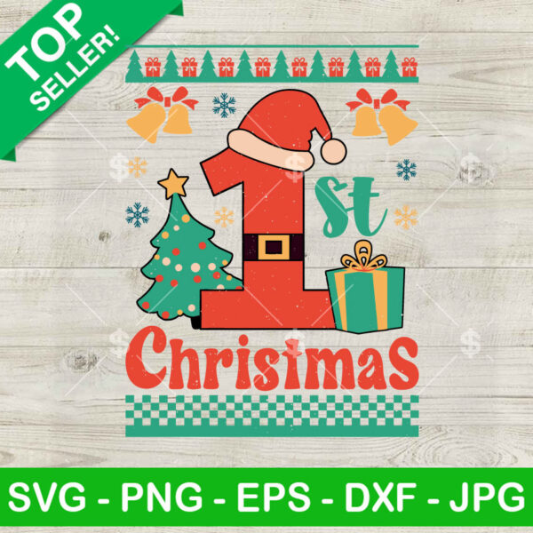 1st Christmas Ugly Sweater SVG