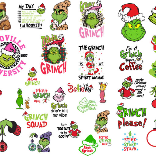 Grinch Mega Big Bundle 100 Design Svg