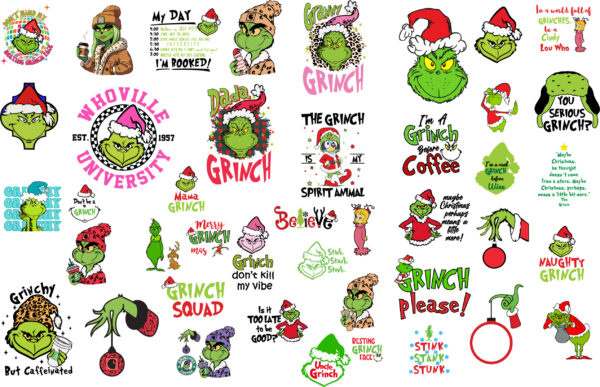 Grinch mega big Bundle 100 design SVG