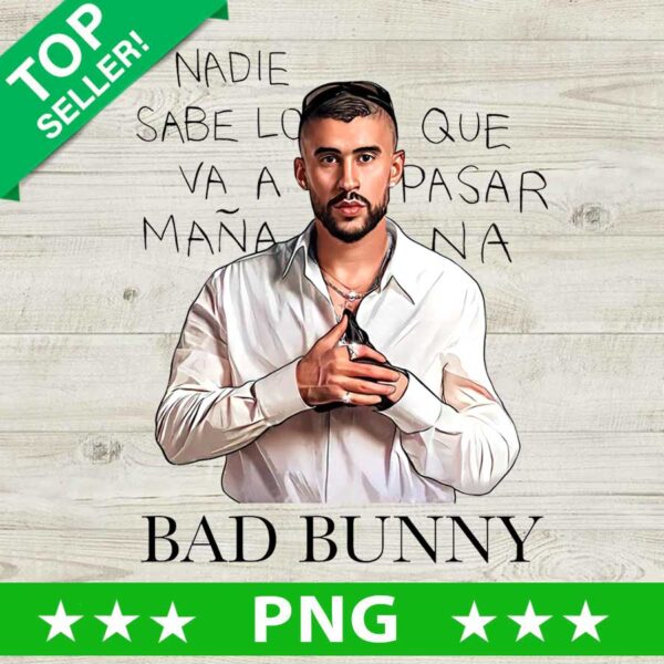 Bad Bunny New Album Cover PNG, Nadie Sabe Lo Que Sublimation transfer PNG, Singer PNG