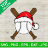 Christmas Baseball Santa Hat SVG