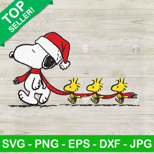 Be Merry Snoopy Santa Christmas SVG