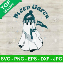 Philadelphia Eagles Ghost Stanley Tumbler SVG, Philadelphia Eagles Bleed Green SVG, NFL Ghost SVG PNG DXF EPS