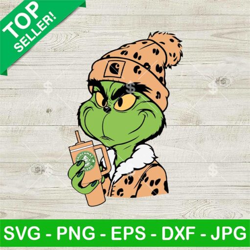 Carhartt Grinch Stanley Tumbler Svg