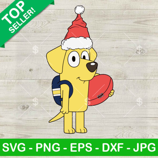 Bluey Lucky Christmas SVG, Bluey Football Merry Christmas SVG, Bluey Dog Family SVG PNG EPS DXF