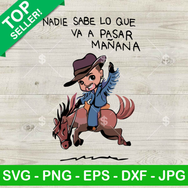 Bad Bunny Nadie Sabe Lo Que Va A Pasar Manana SVG, Benito Bad Bunny SVG, Bad Bunny New Album Cover SVG cricut