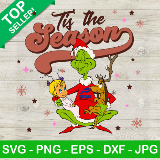 Tis The Season Grinch Buffalo Bills Logo SVG