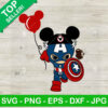 Mickey Captain America And Balloon SVG