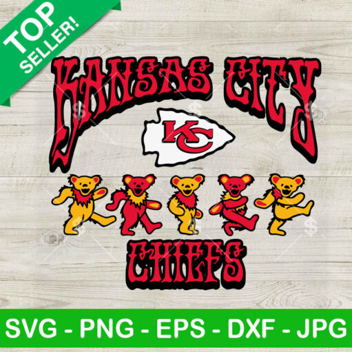 Kansas City Chiefs Grateful Dead Bears SVG