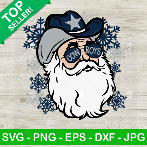 Dallas Cowboys Santa Claus SVG