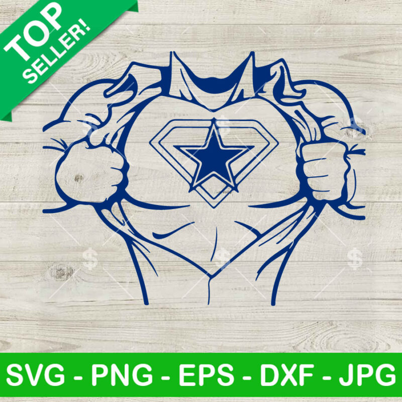 Dallas Cowboys Superman SVG, Dallas Cowboys SVG, NFL Football Team SVG, Cowboy Superman SVG