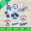 LA Dodgers Baseball SVG Bundle