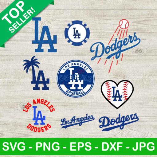 LA Dodgers Baseball SVG Bundle