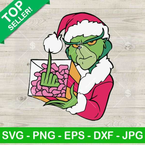 Grinch Fuck Hand Santa Claus SVG