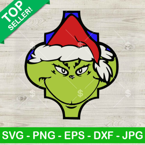 Christmas Ornament Grinch Face Svg