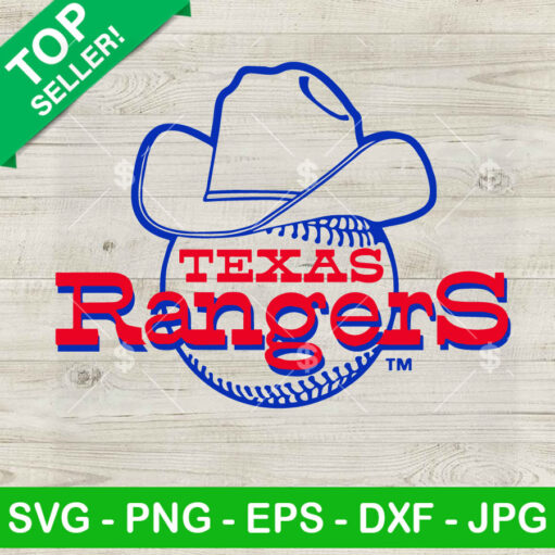 Texas Rangers Cowboy Baseball Svg