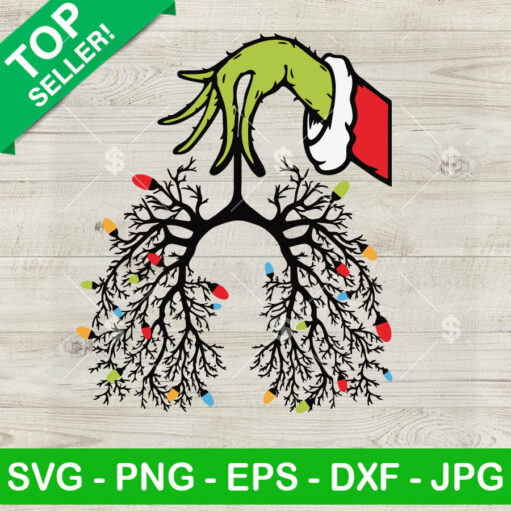 Grinch Hand Respiratory Therapist Christmas Svg