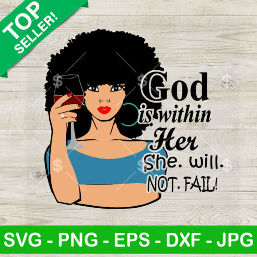 God Is Within Her She Will Not Fall Svg