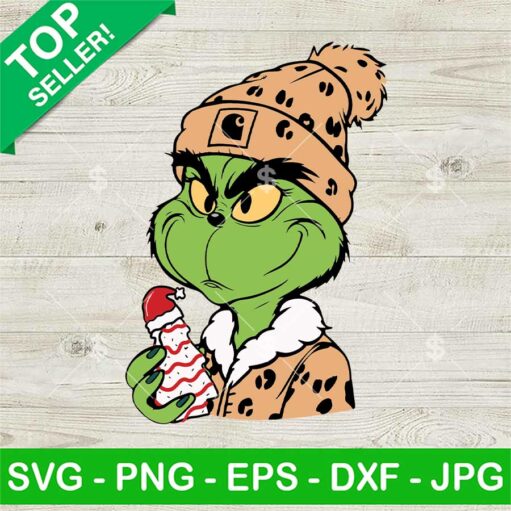 Carhartt Grinch Christmas Tree Cake SVG