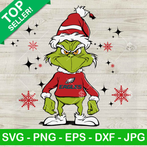 Grinch Philadelphia Eagles Logo SVG