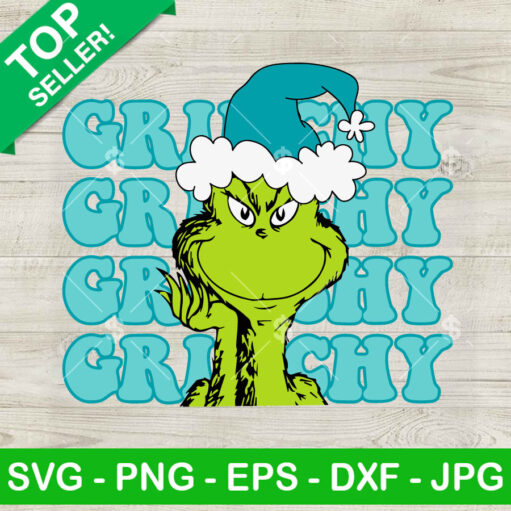 Groovy Grinchy Christmas Svg