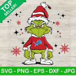 Santa Grinch Detroit Lions Logo SVG, Grinch Merry Christmas SVG, NFL Football Team Grinch SVG DXF SVG PNG EPS