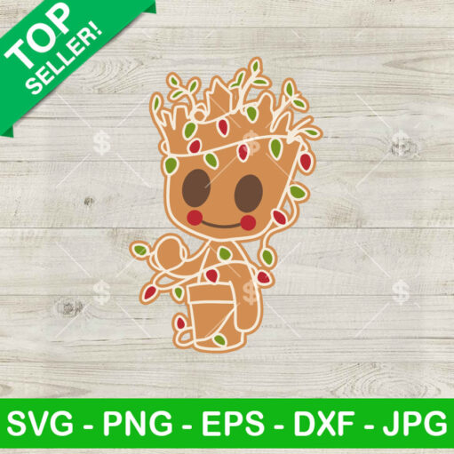 Gingerbread Groot Christmas Svg