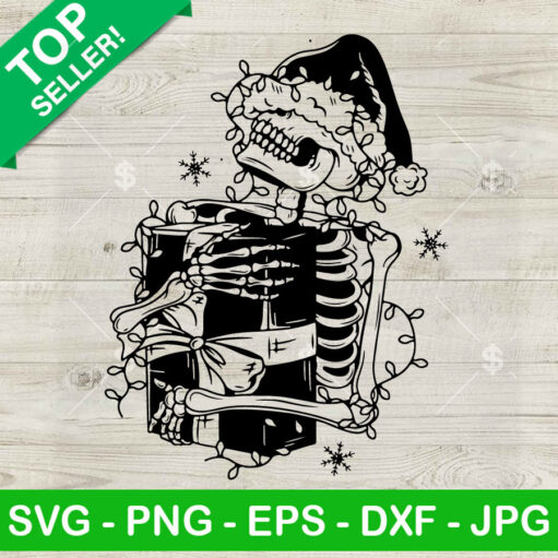 Skeleton Christmas Party Svg