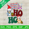 Bluey Ho Ho Ho Christmas SVG