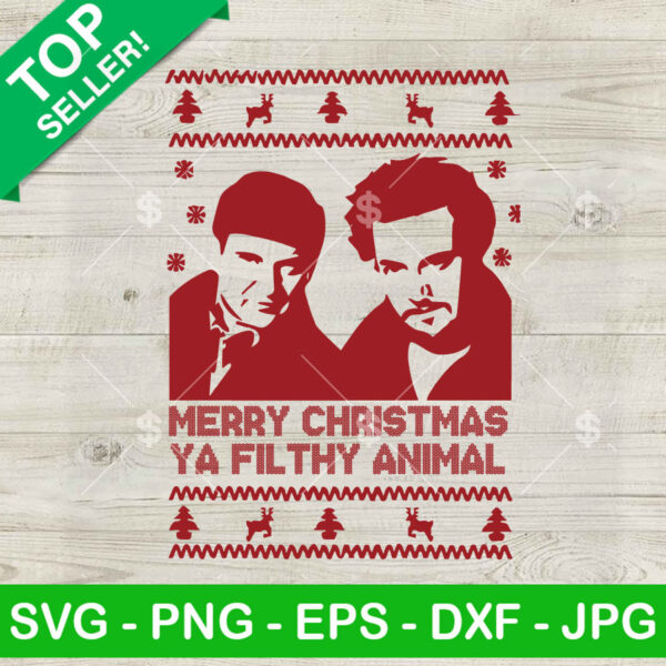 Wet Bandits Home Alone Ugly Sweater SVG, Merry Christmas Ya Filthy Animal SVG, Home Alone Ugly Sweater SVG, Christmas Movie SVG Cut Files