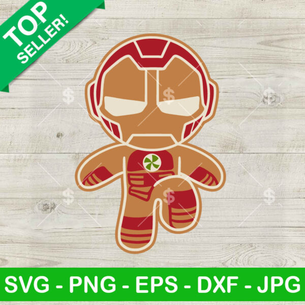 Gingerbread Iron Man Superhero SVG