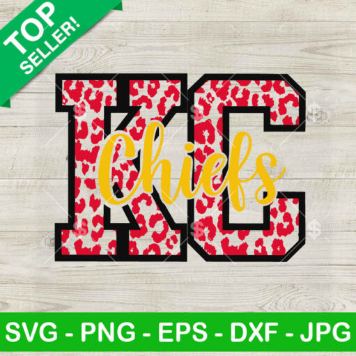 Kc Chiefs Football Leopard Logo Svg