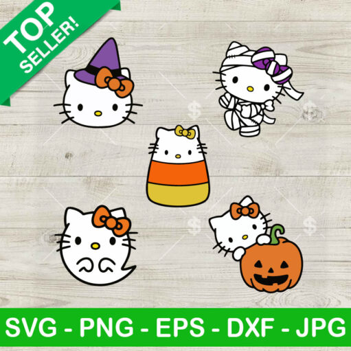 Hello Kitty Halloween Ghost Svg Bundle