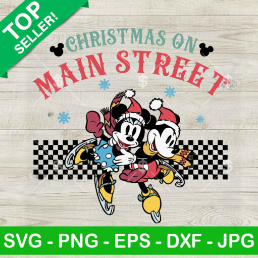 Mickey Minnie Mouse Christmas On Main Street Svg