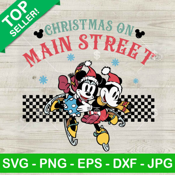 Mickey Minnie Mouse Christmas On Main Street SVG