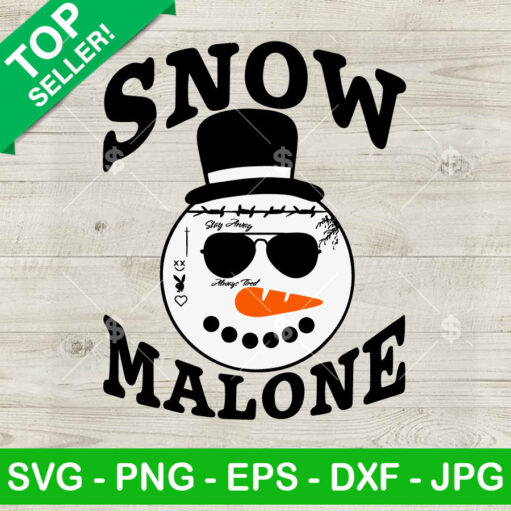 Funny Snow Malone Christmas Svg