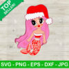 Karol G Mermaid With Santa Hat SVG