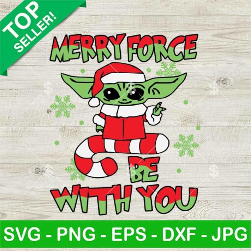 Yoda Merry Force Be With You Svg