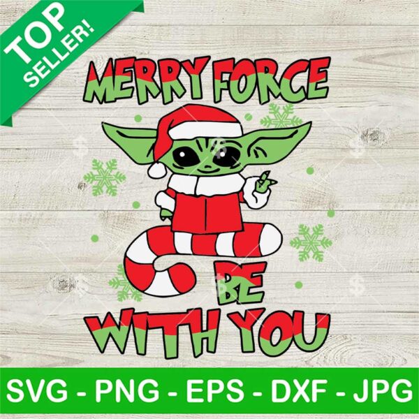 Yoda Merry Force Be With You SVG
