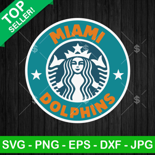 Miami Dolphins Starbucks Coffee Logo SVG