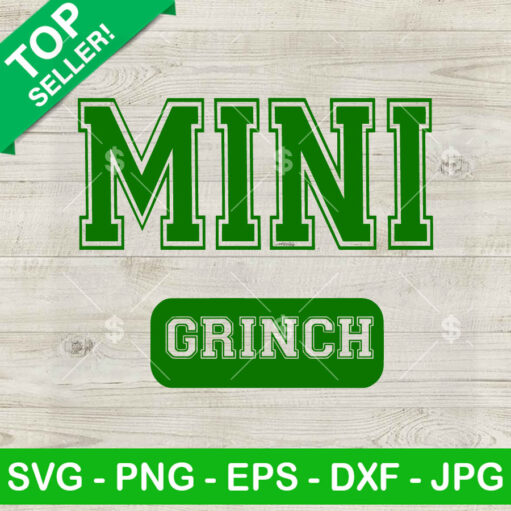 Mini Grinch SVG, Mimi Christmas SVG, Grinch Family Merry Xmas SVG PNG DXF