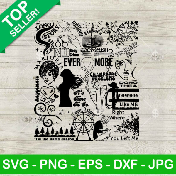Everymore Track List Taylor Swift SVG