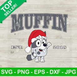 Bluey Muffin Merry Christmas SVG