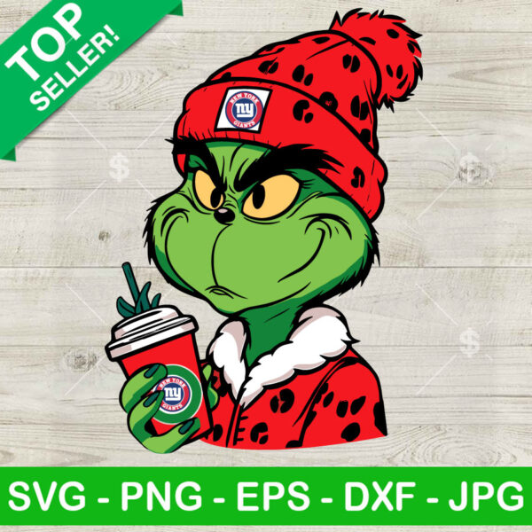 Bougie Leopard Grinch New York Giants SVG