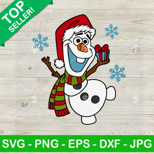 Olaf Santa Claus Merry Christmas Svg