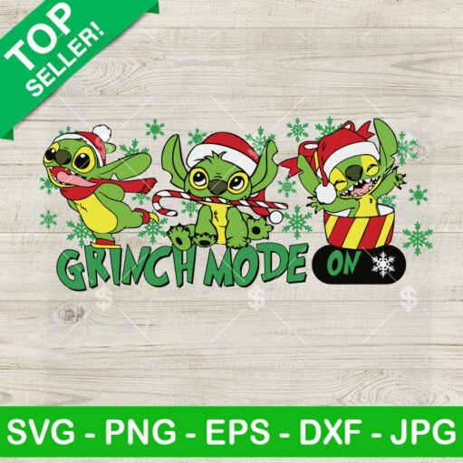 Grinch Mode On Disney Stitch Svg