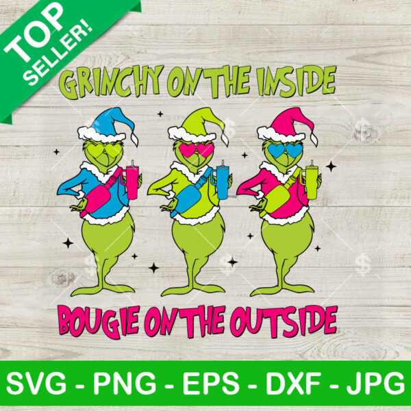 Grinch On The Inside Bougie Stanley SVG