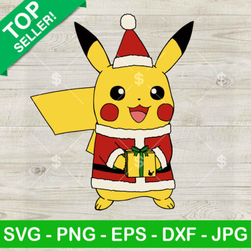 Pikachu Santa Claus Christmas Svg